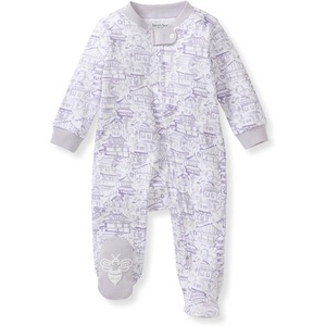 Burt’s Bees Baby Girls’ Organic Cotton, Sleep and Play Footed Pajamas | Easy zip front PJs feature a 2-way zipper to ensure newborns have a restful nights sleep(Kyoto)